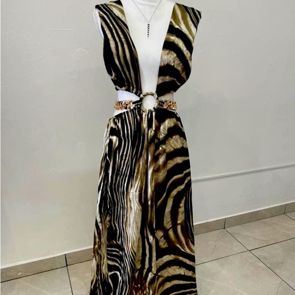 Black olive maxi dress